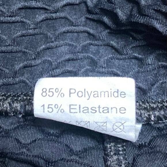 Booty by Brabants Croco Skin Black Skinny High Waist Trousers Leggings Pants M - Picture 5 of 5